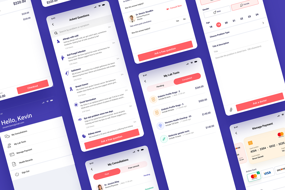 Doctor Appointment - Complete UI Kit, an App Template by Ragul Creates (Photo 5 of 7)