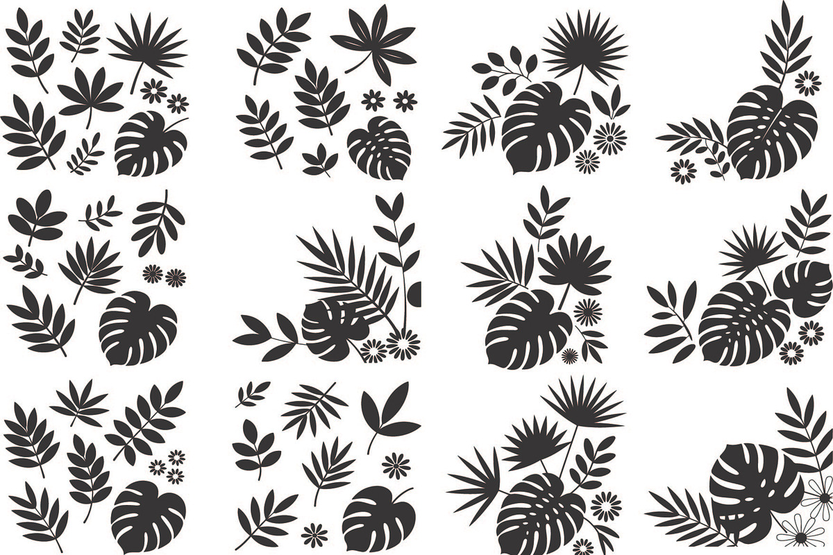 collection tropical leaf silhouette, an Illustration by Amazin_art (Photo 1 of 21)