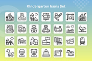 Kindergarten Icons Set - Line, an Outline Icon by Kmg Design (Thumbnail 2 of 2)