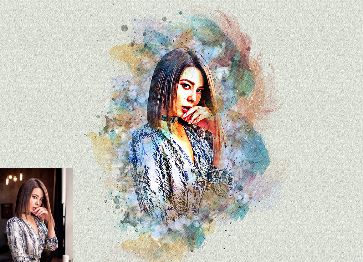 Watercolor Effect Photoshop Action B, an Action Add-On by Studio Retouch (Photo 13 of 28)