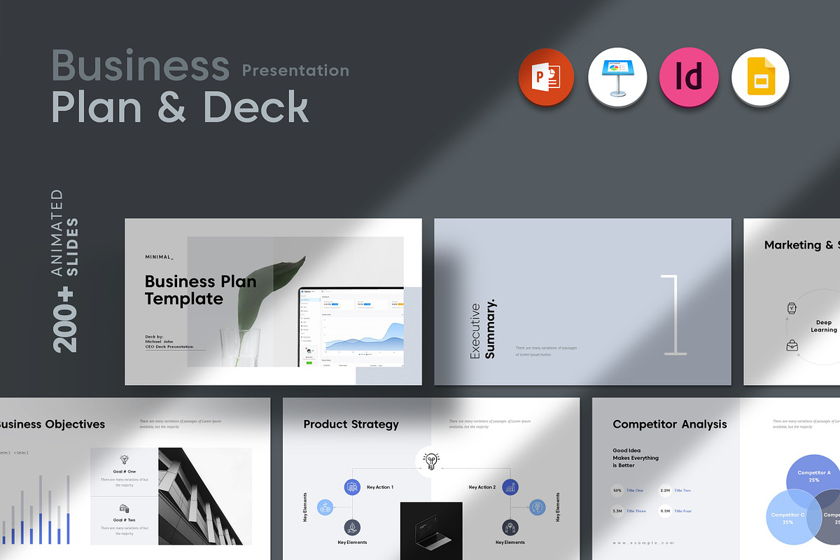 Business Plan PowerPoint Template, a Presentation Template by GoldenPixelStudio (Photo 1 of 29)