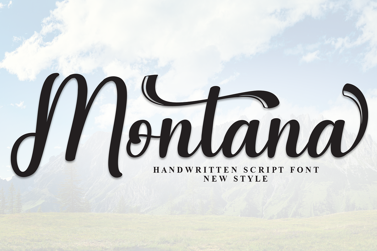 Montana | Script Font, a Handwritten Font by Scratchones (Photo 1 of 9)