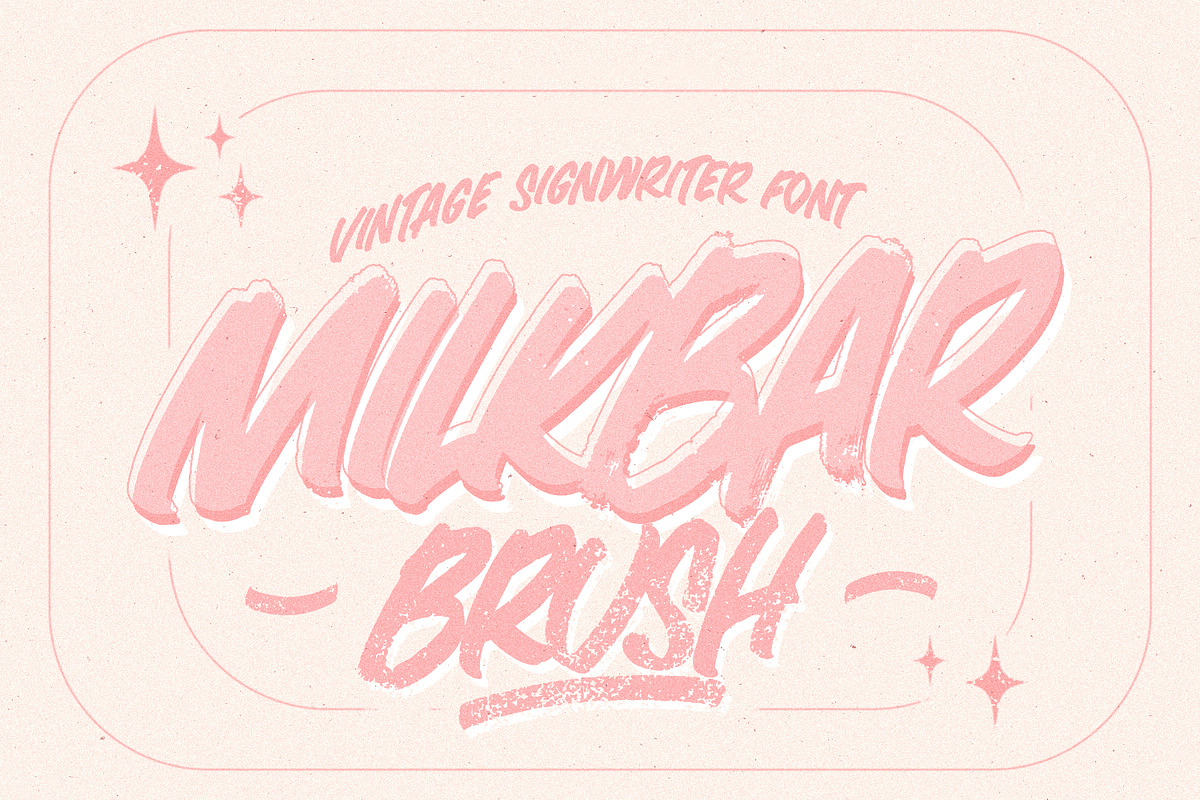 MILKBAR BRUSH Font, a Font by Cameron Humphries (Photo 1 of 8)