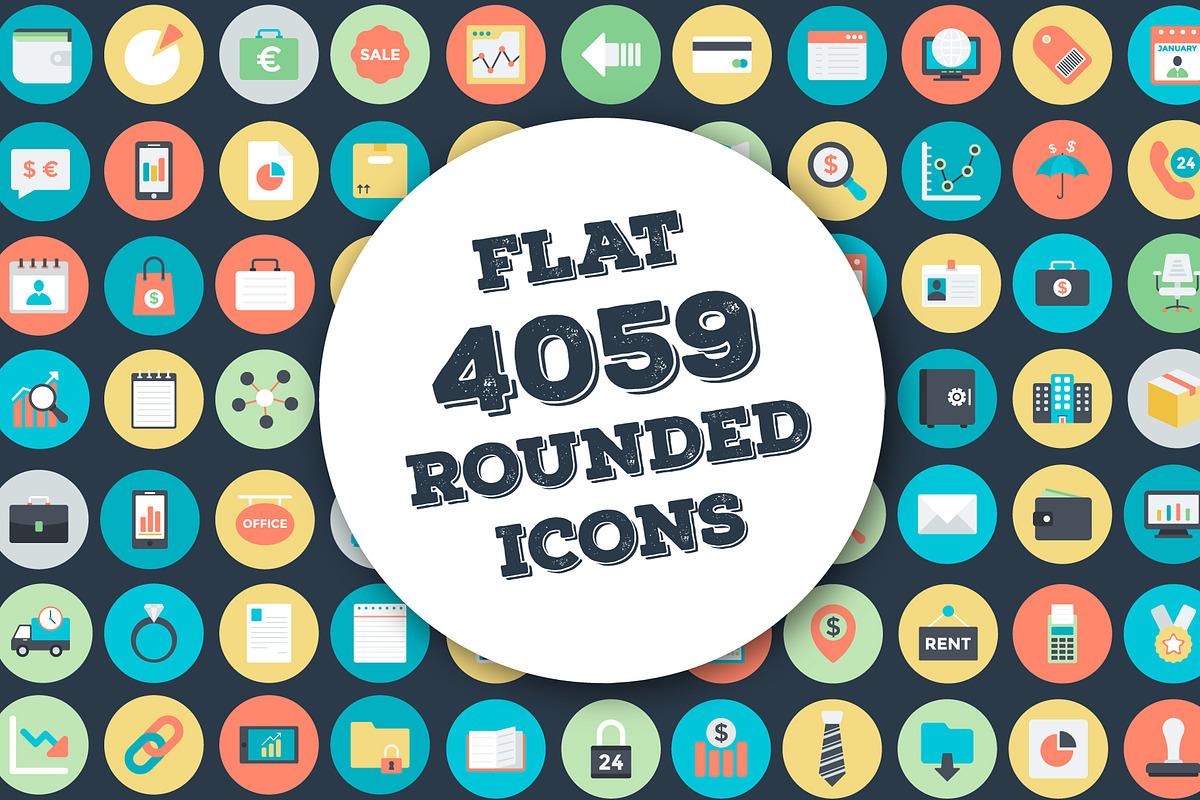 4059 Flat Rounded Vector Icons, a Duotone Icon by Vectors Market (Photo 1 of 21)