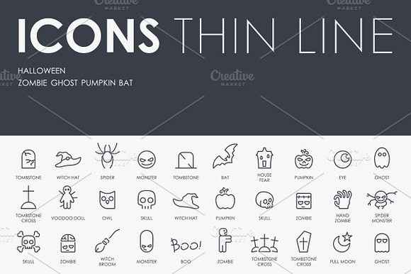 Halloween Thinline Icons