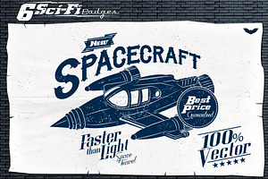 6 Sci-fi Badges
