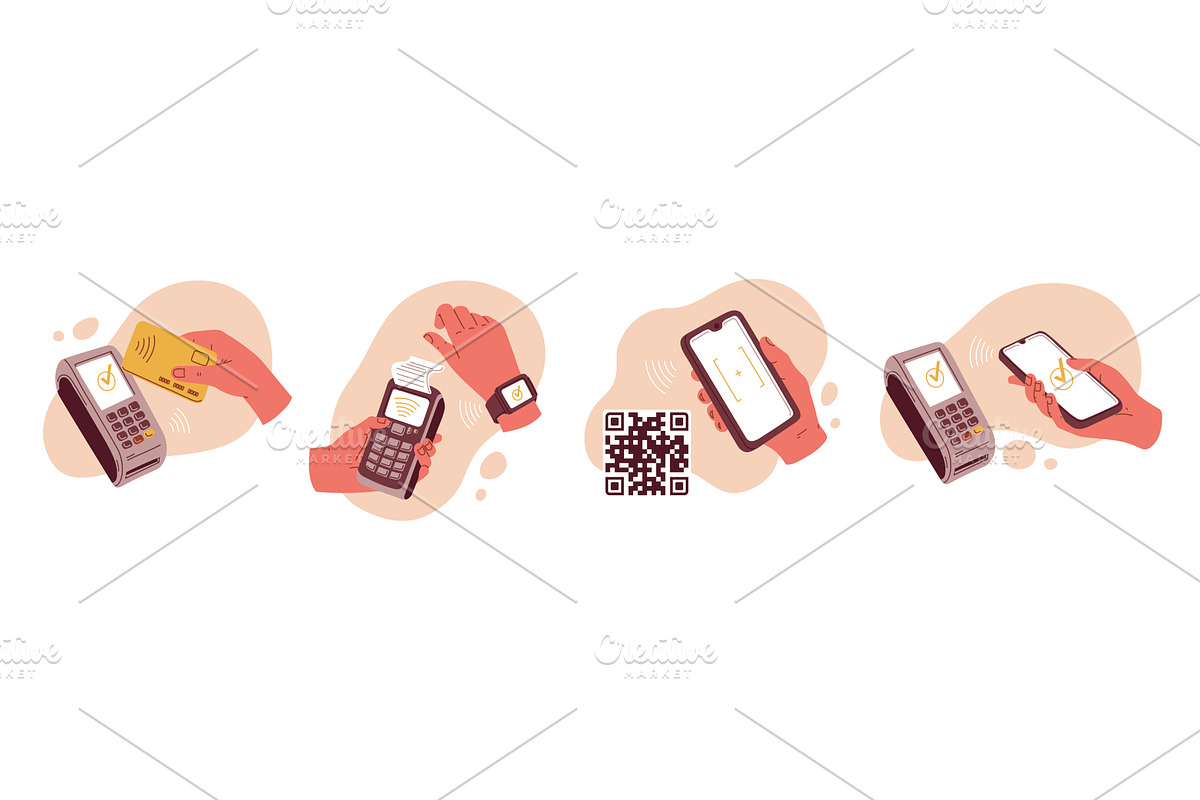 Illustration of hands making, a Technology Illustration by Sabelskaya