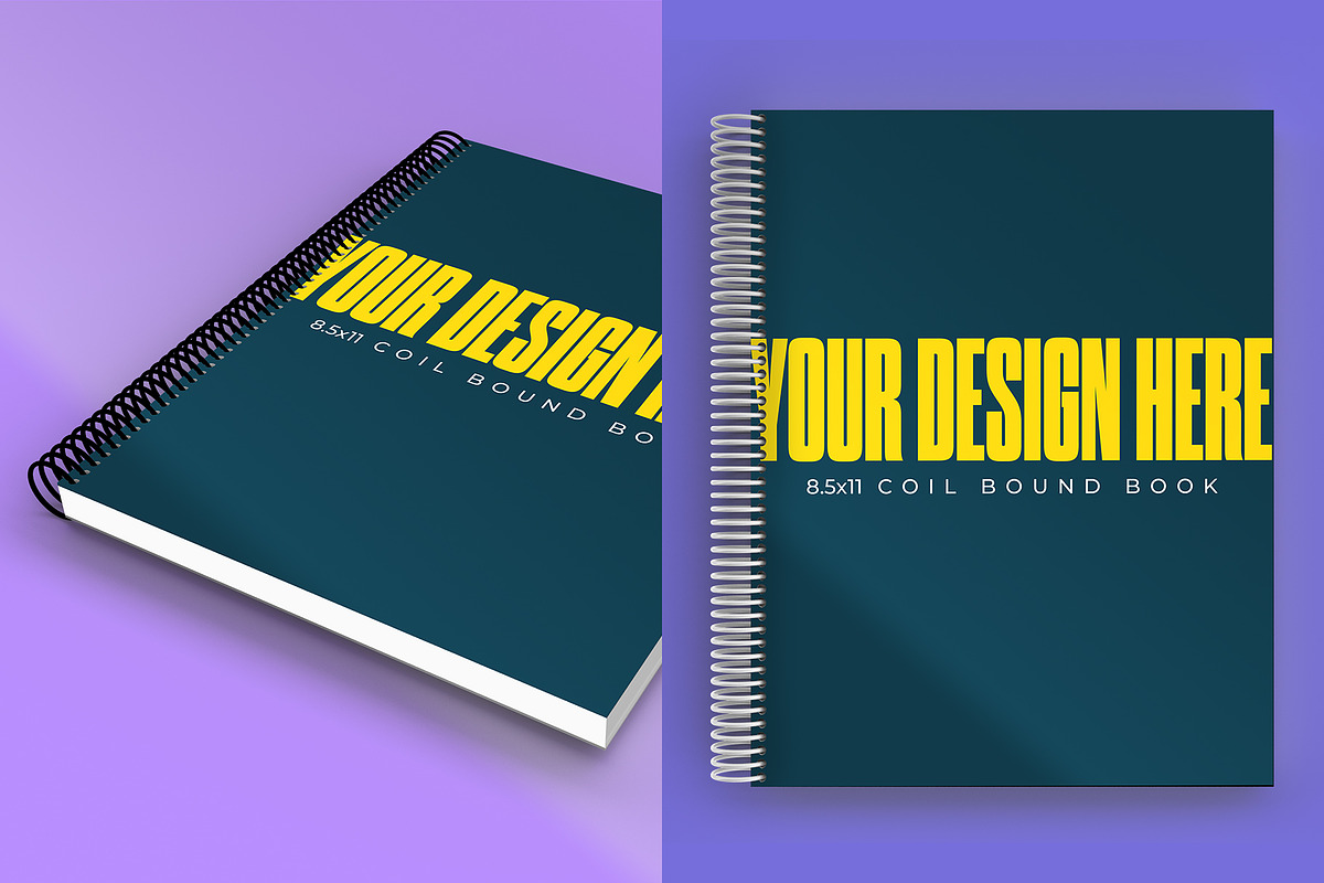 8.5 x 11 Coil Bound Book Mockup, a Print Template by IFBdesign (Photo 4 of 4)