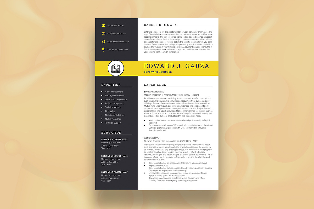 Canva Resume Template, a Resume Template by DesignDevisers (Photo 2 of 10)