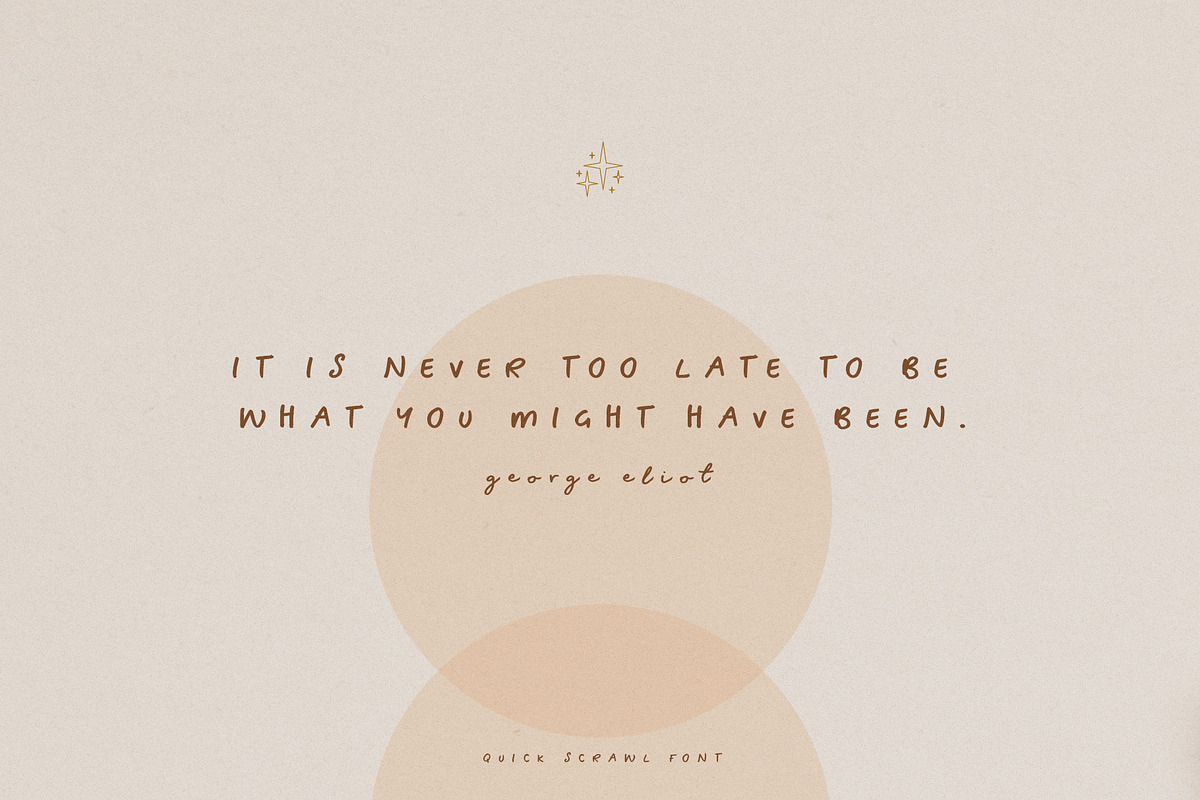 Quick Scrawl Script Font preview 3
