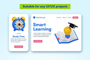 20 School and Education 3D Icon Set, an Object 3D Model by Bilicube Studio (Thumbnail 4 of 6)