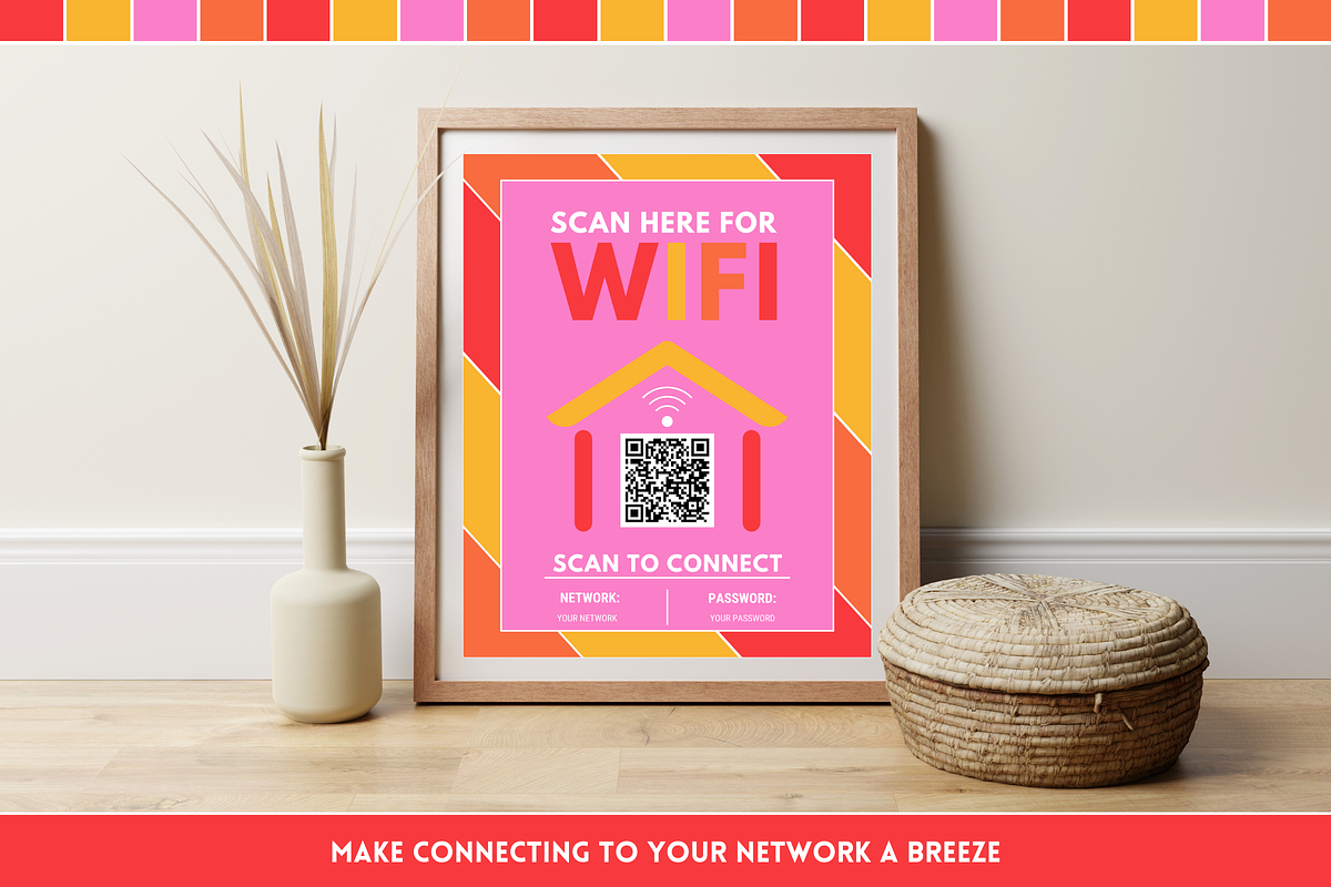 WiFi QR Code Sign - Colorful, a Card Template by SunshineStudioBoutique (Photo 9 of 10)