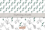 Doodle Eucalyptus botanical line art, a Pattern Graphic by JuDesign (Thumbnail 2 of 7)