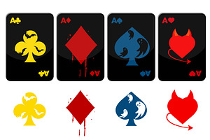 Stylized Halloween playing cards, a Graphic by BabySofja