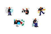 Character Cyber Security Style Vol 1, an Object Graphic by SLAB! Design (Thumbnail 2 of 3)