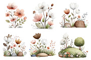 Watercolor Spring Scene Clipart, an Illustration by Designworld (Thumbnail 6 of 6)