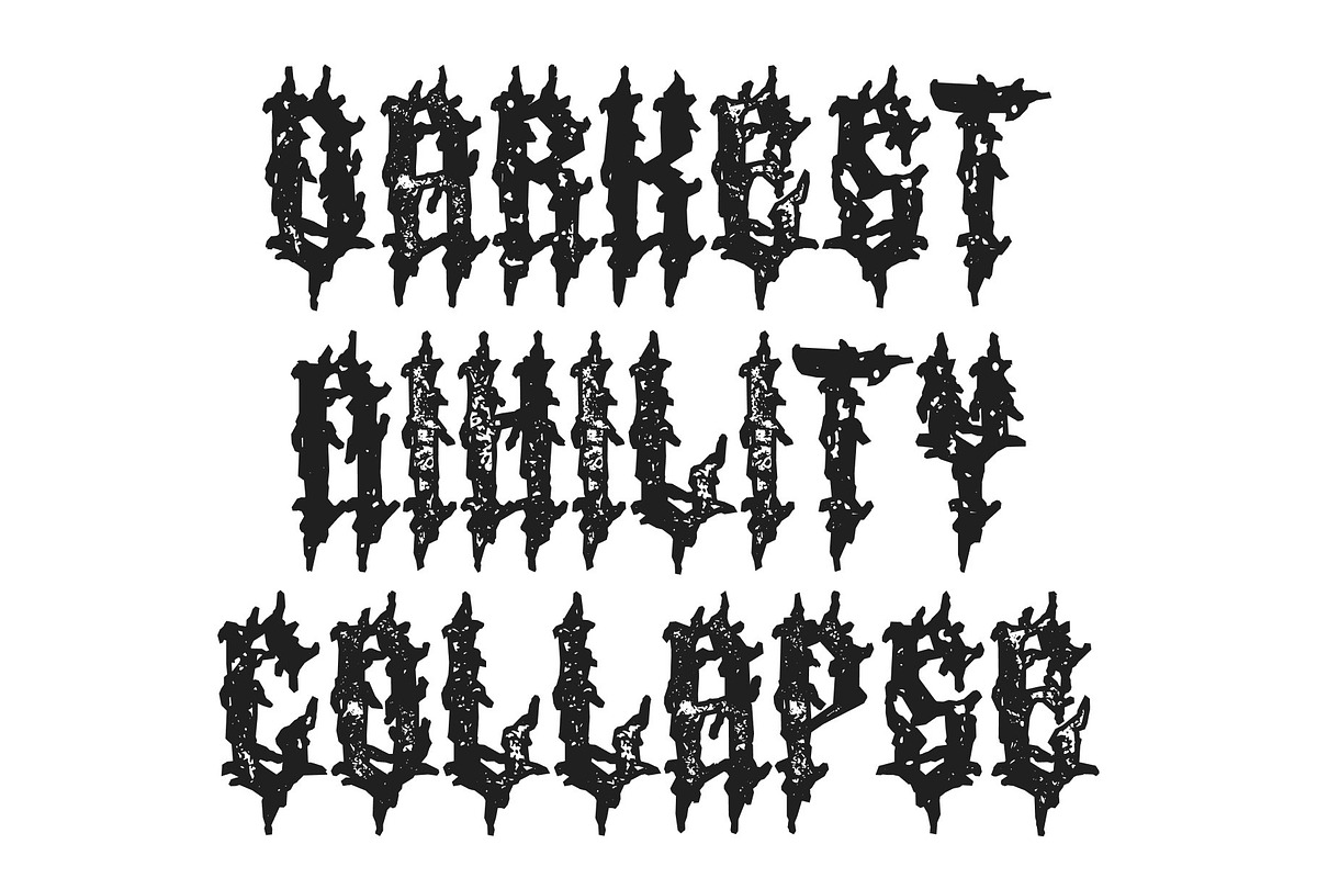 CS Minotaur Stamp, a Blackletter Font by Craft Supply Co. (Photo 2 of 8)