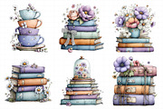 Spring Flower Book Stack Sublimation, an Illustration by Daily.Designs (Thumbnail 5 of 8)