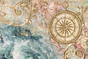 Nautical Maps Junk Journal Paper, a Background Graphic by Printable Treasure (Thumbnail 3 of 4)