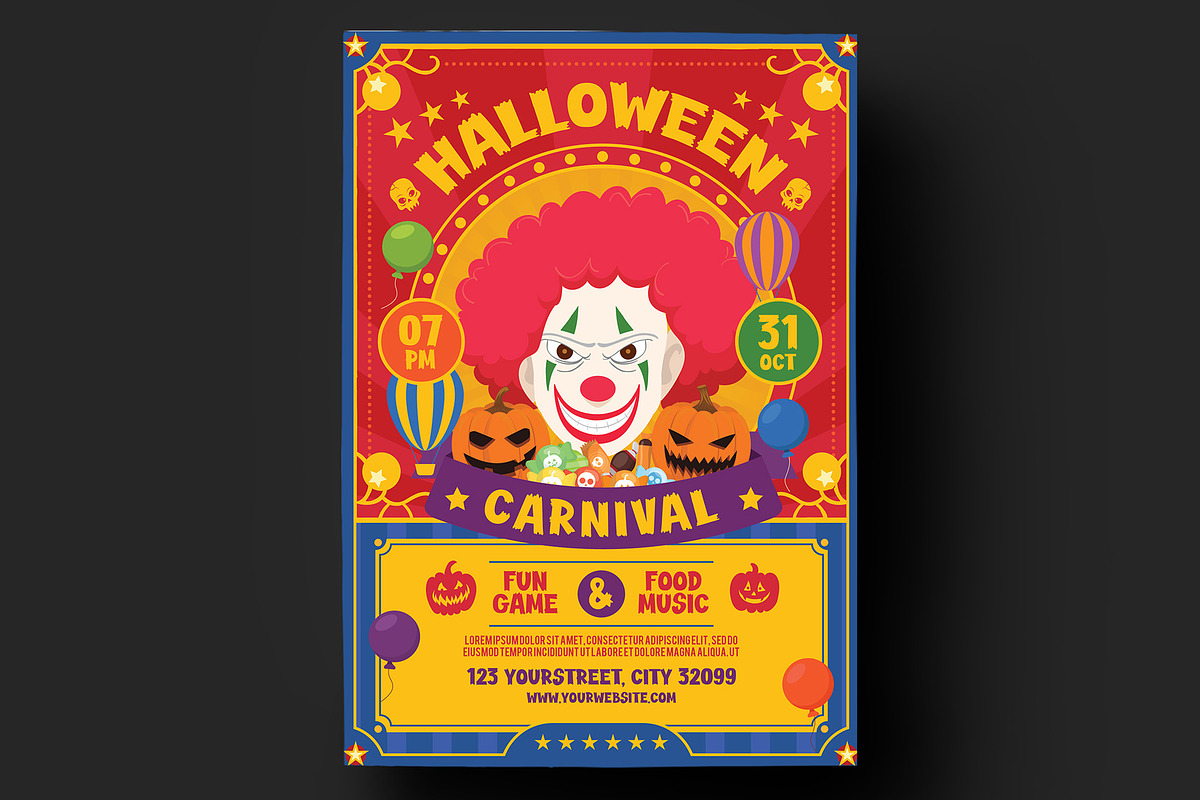Halloween Carnival Flyer, a Flyer Template by Creativestoree (Photo 1 of 3)