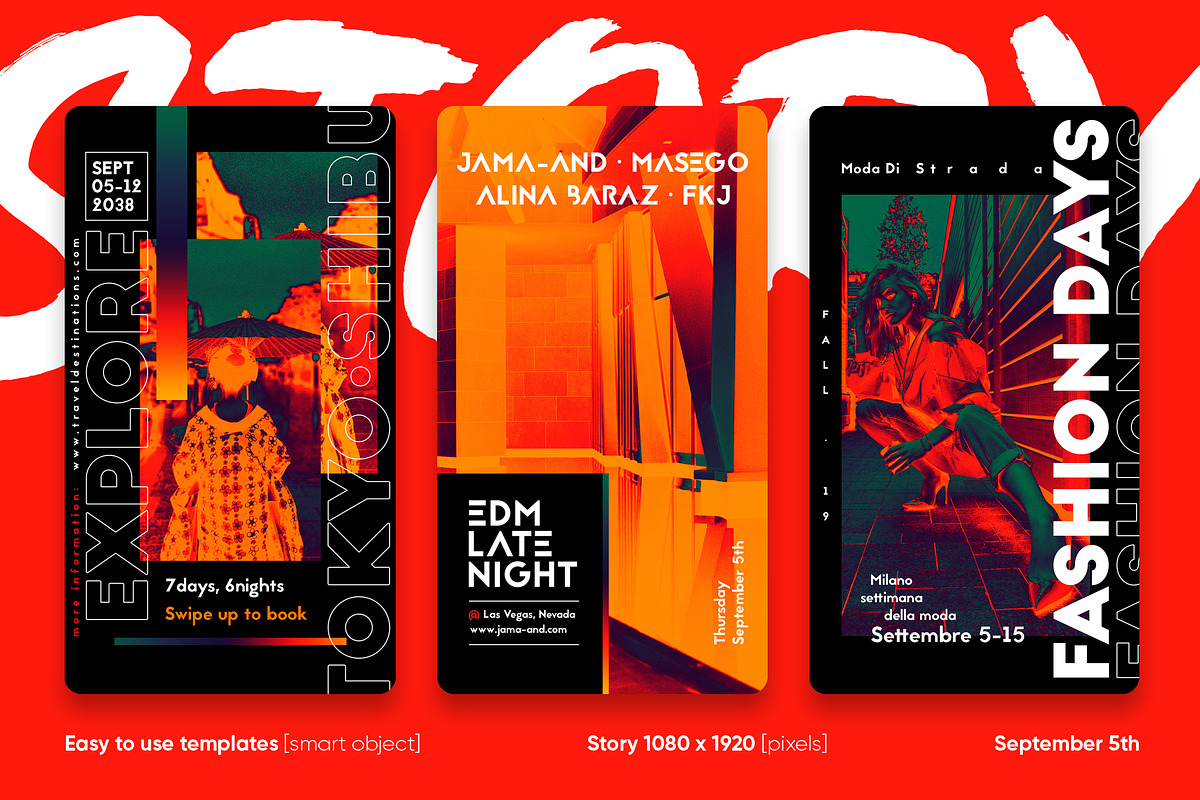 Cyberpunk Social Media Pack +Stories, a Social Media Template by September 5th (Photo 4 of 14)