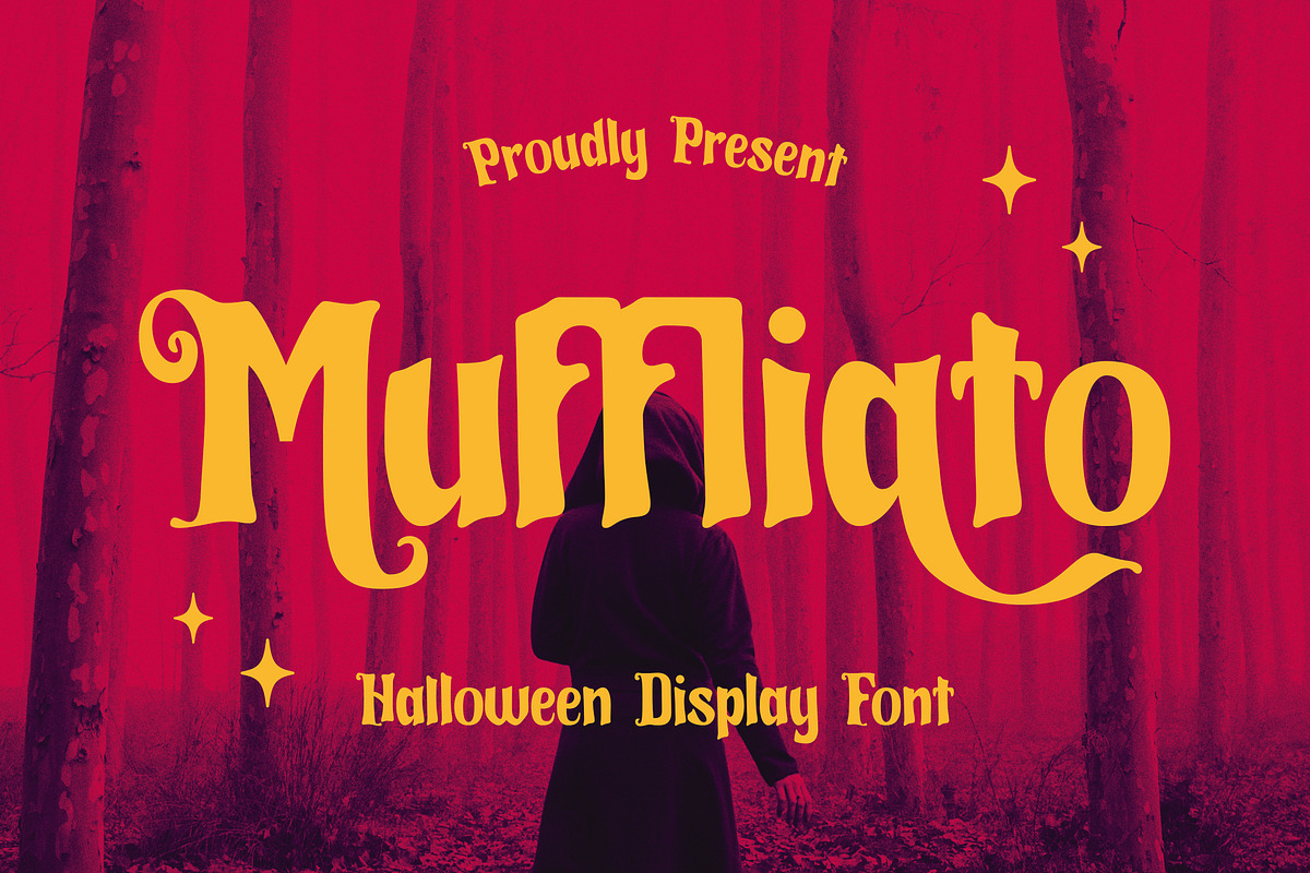 Muffliato - Halloween Display Font, a Script Font by AQR Studio (Photo 1 of 8)