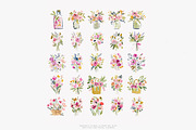 summer garden watercolor florals, a Decorative Illustration by Patishop Art (Thumbnail 9 of 10)