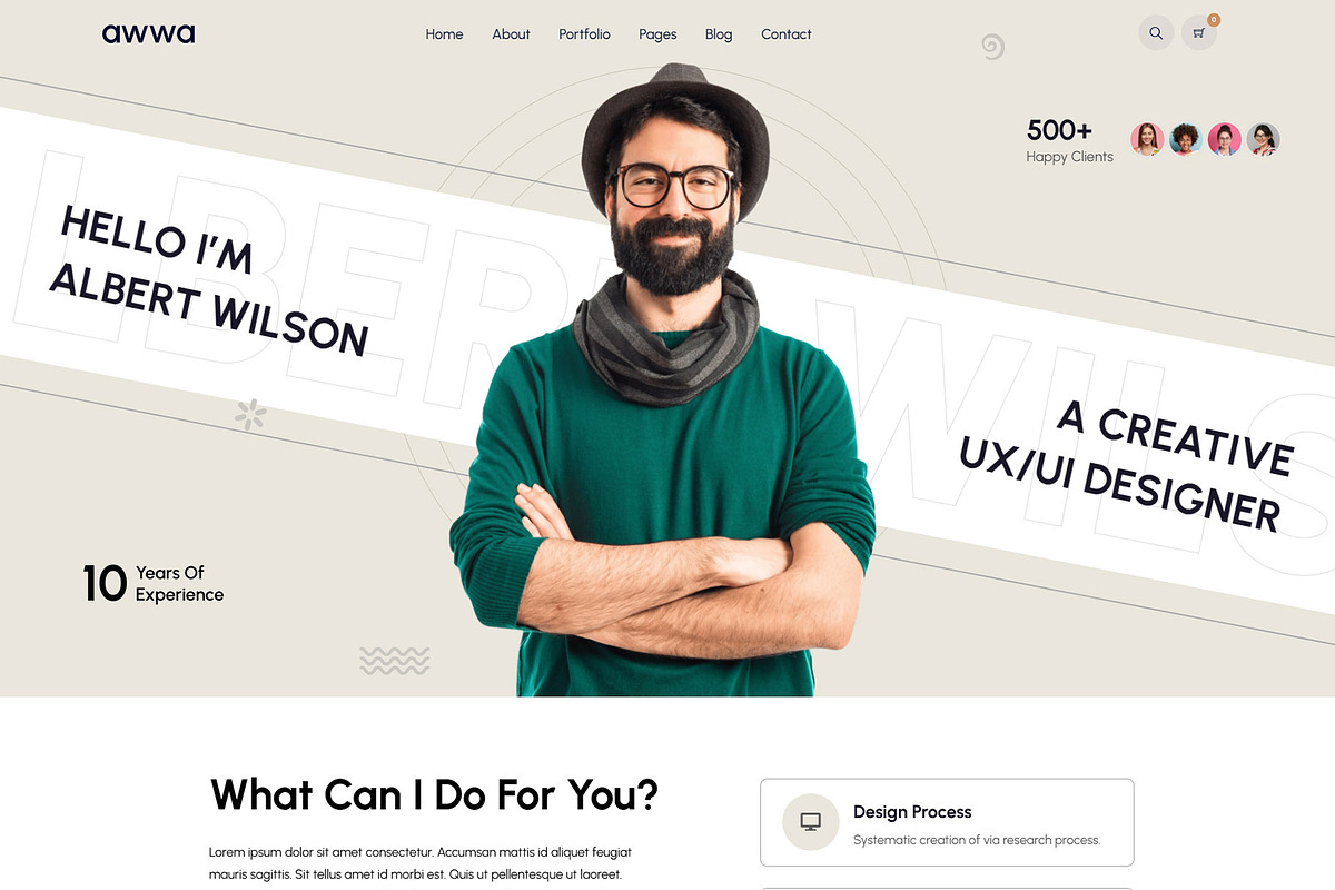 Awwa - Portfolio WordPress Theme, a WordPress Template by NaimaAnjum (Photo 3 of 5)