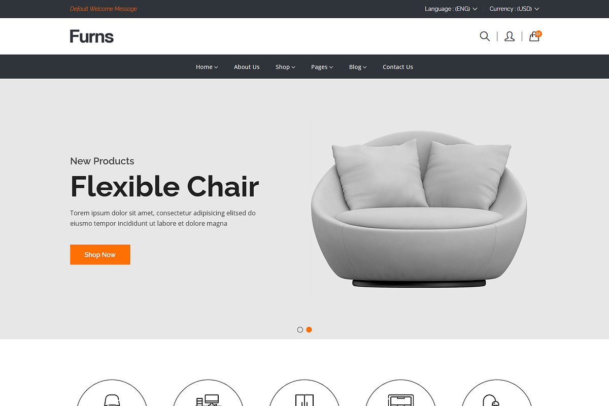 Furniture HTML5  Template - Furns, a Bootstrap Template by HasThemes (Photo 3 of 3)