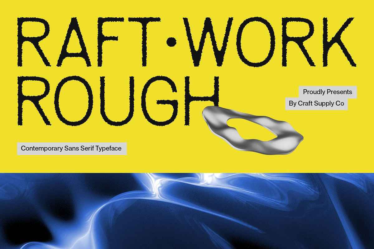 Raftwork Rough, a Sans Serif Font by Craft Supply Co. (Photo 1 of 8)