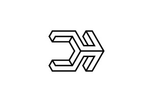 Letter DH HD CH HC Logo