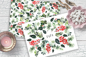 Winter Watercolour Christmas Set