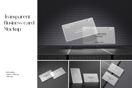 Transparent Business Card Mockup, an Advertising Mockup by Graphicbars