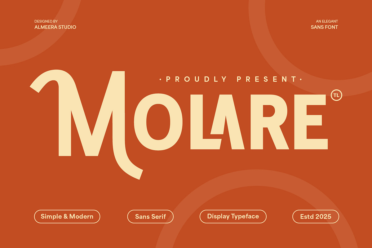 Molare - Modern Display Sans, a Sans Serif Font by Almeera Std (Photo 1 of 10)