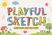 Playful Sketch - Cute Sketch Font, a Handwritten Font by KiddoGlyphs Studio (Thumbnail 1 of 3)