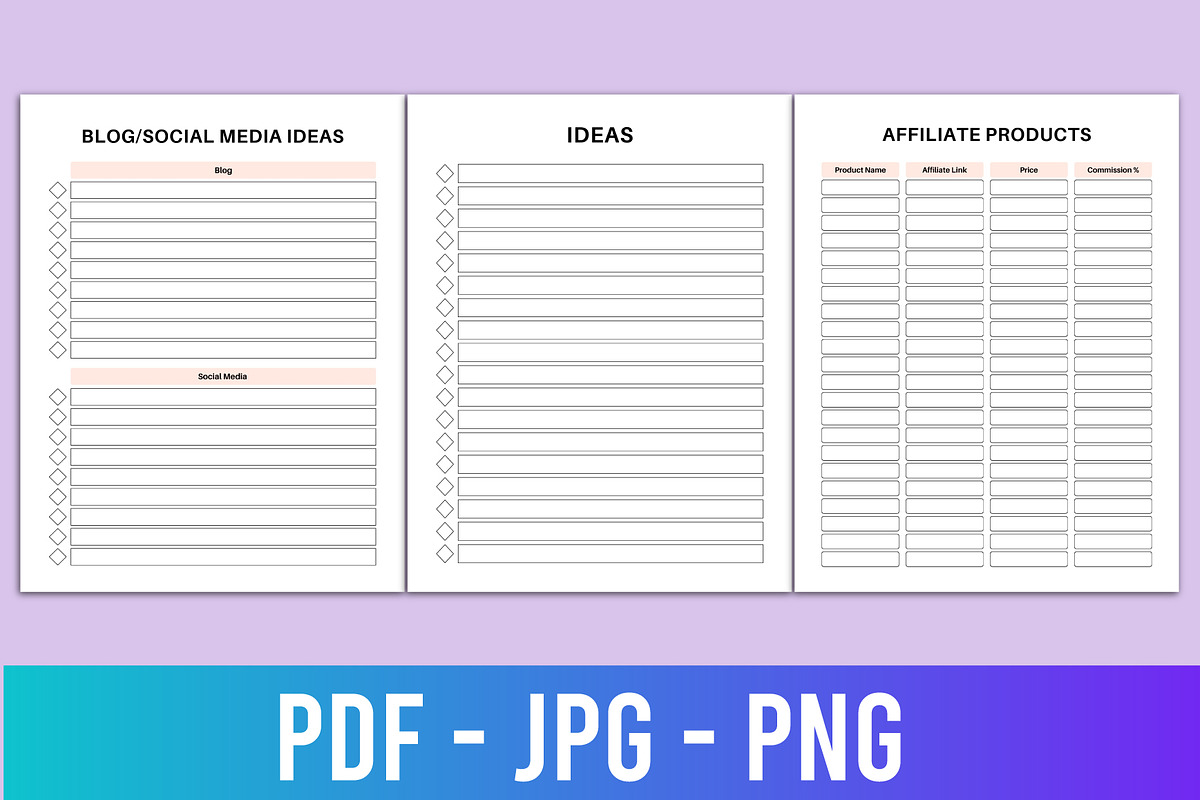 2025-2026 Side Hustle Planner, a Print Template by Designmela01 (Photo 3 of 4)