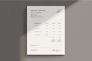 Minimal Invoice Template Canva, a Stationery Template by frommakertomaker (Thumbnail 1 of 5)