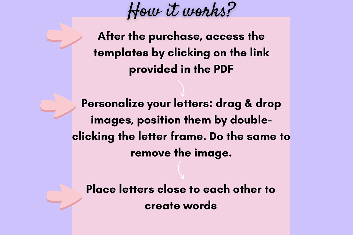 CANVA LETTERS BUNDLE Alphabet Frames, a Marketing Template by GraphiCarola (Photo 9 of 9)