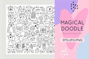 Coloring Page BUNDLE. 10 Big Posters