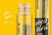 Weed Joint in Glass Tube Mockup, a Product Mockup by easymock 2 (Thumbnail 2 of 12)