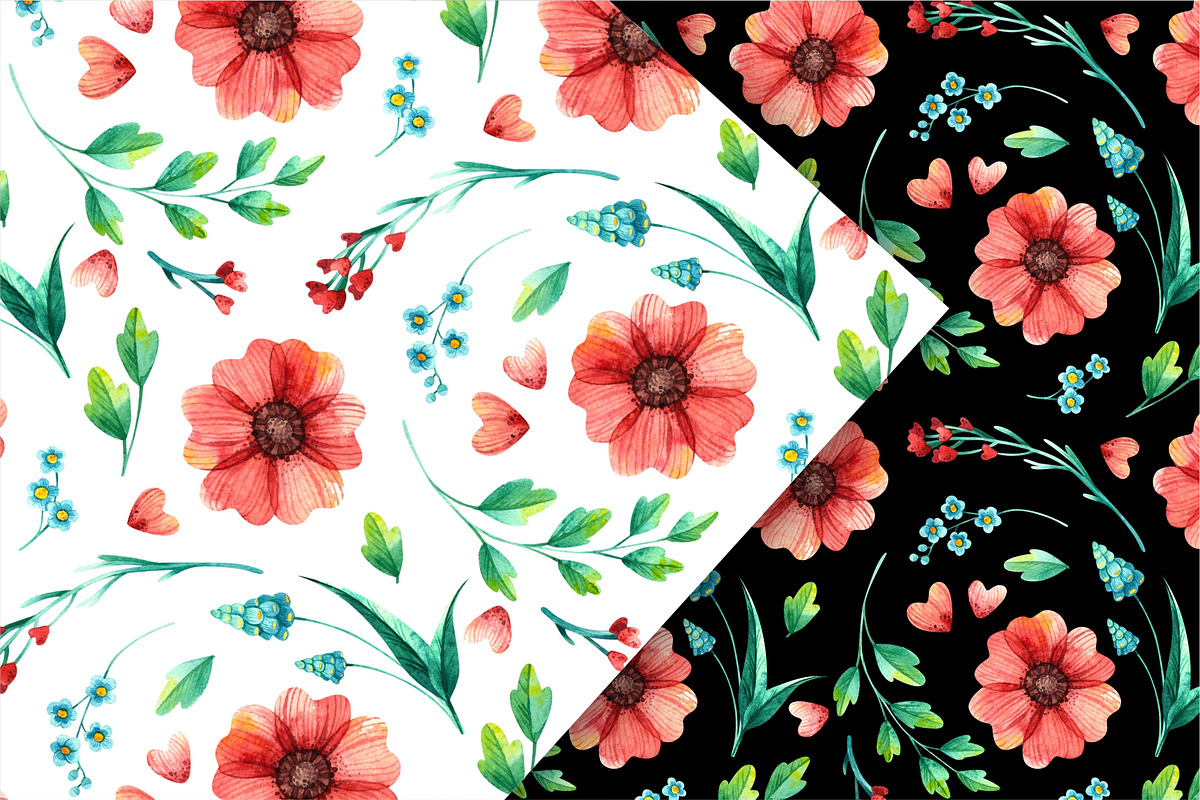 Spring flowers, watercolor clipart, an Illustration by Valin Malin (Photo 9 of 14)