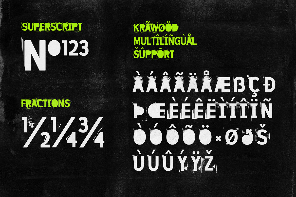 Krawood - Linotype Grunge Font, a Sans Serif Font by Drizy (Photo 5 of 10)