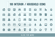 Home Interior / Household Icons, an Outline Icon by Limitless (Thumbnail 2 of 2)