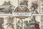 Vintage Mythical Creatures Clipart, a Person Illustration by Secret Helper (Thumbnail 1 of 10)