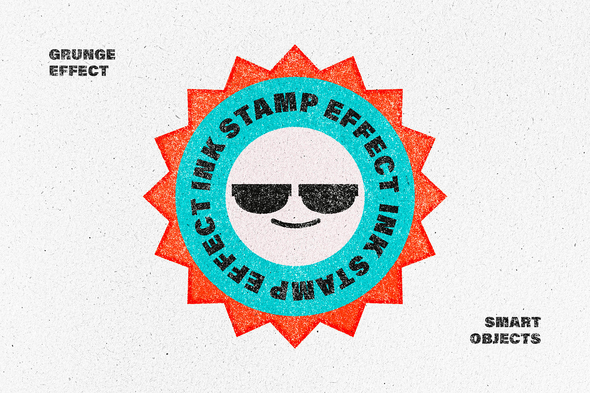 Grunge Ink Stamp Effect, a Mockup by Design Squad (Photo 1 of 4)
