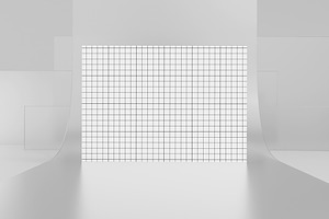 Flyer On Glass Mockup, an Advertising Mockup by Qaleb Studio