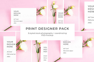 Styled Card & Print Mockup Bundle, a Print Template by Citrus and Cinnamon