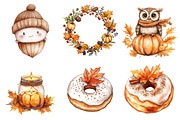 Kawaii Cozy Fall Autumn Clipart, a Seasonal Illustration by CitraGraphics (Thumbnail 4 of 7)