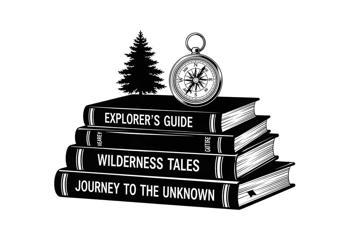 Vintage Book Stack Adventure Bundle, an Illustration by Designs_River (Photo 13 of 31)