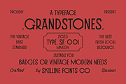 SFC Grandstones, a Sans Serif Font by Skilline Supply Co. (Thumbnail 1 of 8)